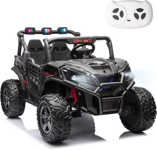 Vista 2 de FINITO Juguetes de paseo de 24 V para niños grandes, camión volquete eléctrico y pala extra, auto de juguete eléctrico para niños, auto de juguete