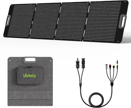 Vista 10 de Panel solar portátil de 400 W, cargador ligero plegable con soporte mejorado, paneles solares impermeables de 36 V de 400 vatios para RV, cámper