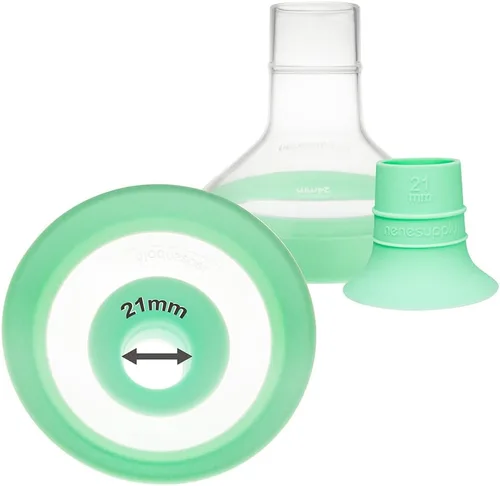 Vista 11 de Nenesupply Insertos de 0.591 in y bridas flexibles de 0.945 in compatibles con extractor de leche Lansinoh de repuesto para bridas Lansinoh de 0.591
