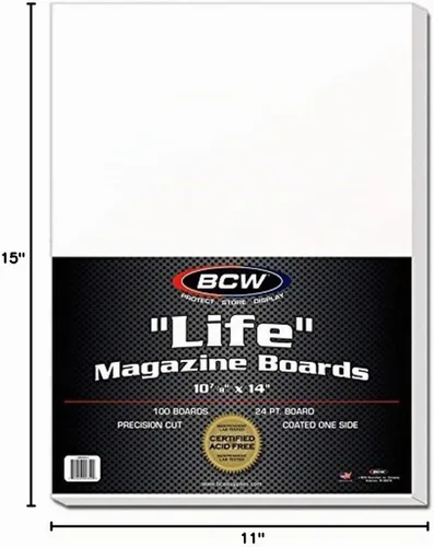 Vista 2 de BCW Life Magazine Tableros de respaldo, 10 7/8 x 14 pulgadas, 24 puntos