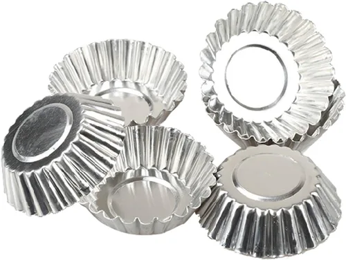 Vista 4 de Paquete de 20 moldes de aluminio plateado para muffins, cajas para magdalenas, moldes para magdalenas, moldes para hornear, 2.4 in, reutilizables