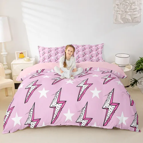 Vista 22 de Juego de funda de edredón para niños, tamaño individual, diseño de cebra y leopardo con purpurina, decoración de habitación para niñas y mujeres