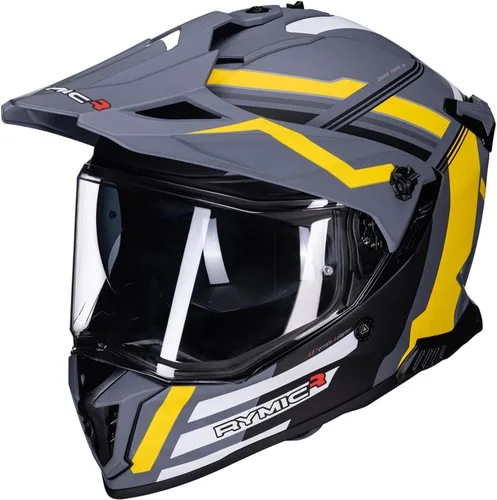 Vista 2 de X60 - Casco deportivo doble, casco de motocicleta de aventura con visera solar integrada, cascos para motos de nieve todoterreno para adultos