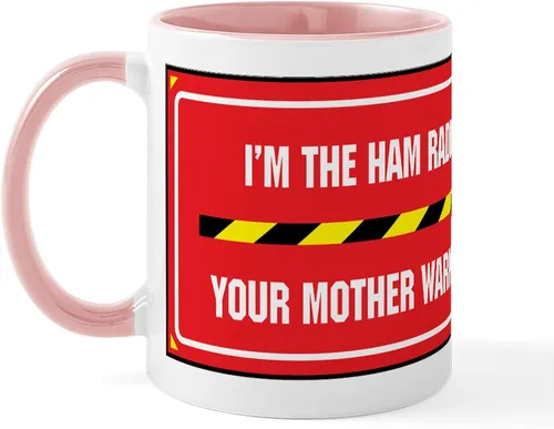 Vista 7 de CafePress Eat Sleep - Taza de café de cerámica con radio, 11 oz (11.0 fl oz)