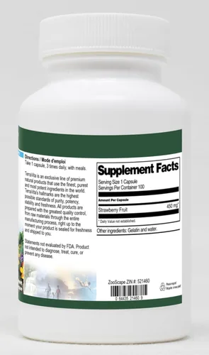 Vista 2 de Fruta de fresa - 450 mg (100 Cápsulas, ZIN: 521460)