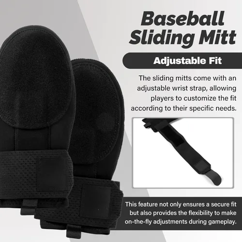 Vista 4 de Baseball Sliding Mitt - Universal Right or Left Hand Glove, Youth & Adult Sizes, Neoprene, Adjustable Wrist Strap (Pink Icecream, Youth)