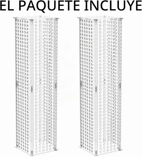 Vista 2 de NUPTIO Soporte para florero de trompeta, 24 pulgadas de alto, dorado, juego de 2 Elegante decoración geométrica de mesa de centro de mesa