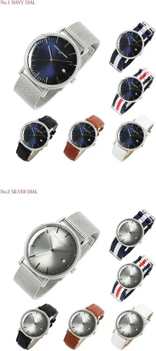 Vista 5 de Reloj Thomas-Alexandre Minimal Domed - Diseñador francés (azul marino), Francés