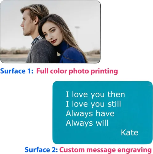 Vista 28 de Tarjeta personalizada con foto y/o texto grabado cartera Love Insert Card