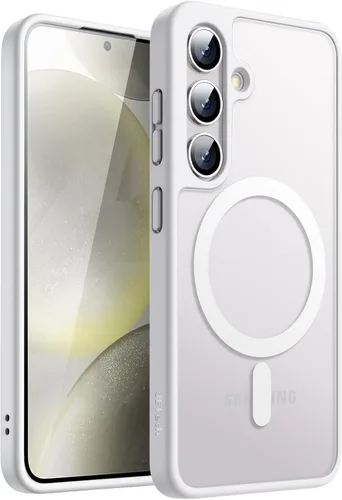 Vista 10 de JETech Estuche magnético para Samsung Galaxy S24 5G, compatible con MagSafe, funda protectora para teléfono con parte trasera translúcida y mate a