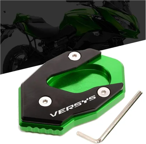 Vista 5 de Para Kawasaki para VERSYS 300 para VERSYS X300 para VERSYS X250 Soporte lateral Placa de soporte Accesorios de ajuste de pie con placa de soporte
