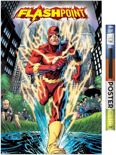 Vista 19 de Trends International DC Comics-The Flash-Flashpoint - Póster de pared, 14.725 x 22.375 pulgadas, versión enmarcada de madera de granero