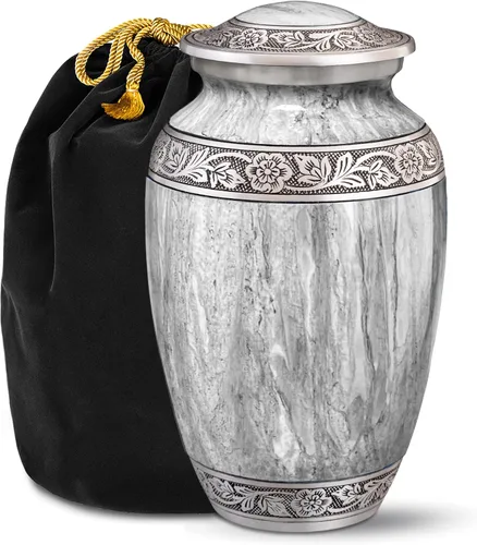 Vista 10 de Urna Negra de Acuarela para Cenizas de Adulto Masculino – Grandes Urnas de Cremación para Cenizas Humanas – Urna Funeraria Conmemorativa