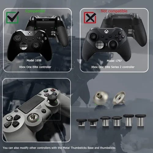 Vista 6 de AQIDAP Elite Kit para Xbox One Elite Controller Accesorio