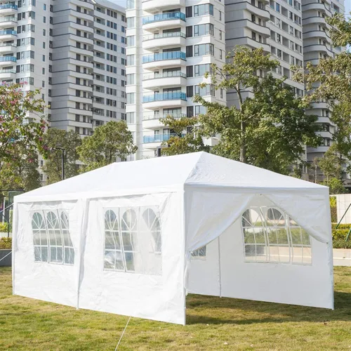 Vista 4 de Gazebo al aire libre, toldo para cochera, refugio de camping, comercial, instantáneo, impermeable, con paredes laterales, tienda de campaña