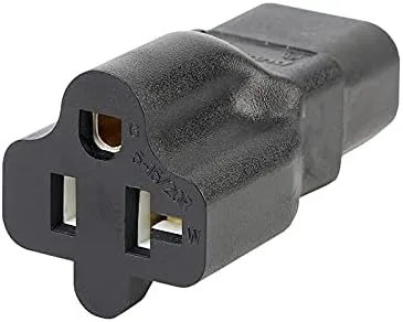 Vista 10 de Nema 5-15P to 5-15R/5-20R AC Power Adapter 15A 125V adaptador de corriente alterna 15 Amp Household AC Plug, 20 Amp T Blade Power