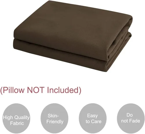Vista 4 de PiccoCasa Paquete de 2 fundas de almohada de microfibra cepillada de lujo de 1800 hilos, fundas de almohada suaves para almohada estándar