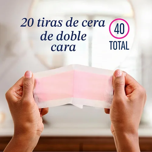 Vista 4 de VEET Tiras de cera de azúcar para depilación corporal de mujer, kit de depilación de bikini, púbico, dermatológicamente probado para áreas