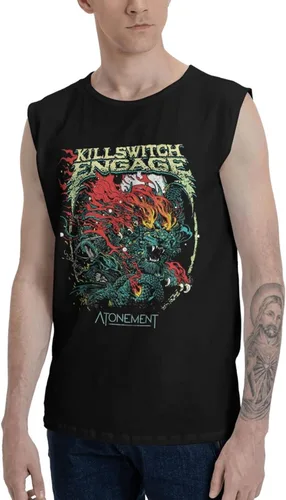 Vista 3 de Camiseta sin mangas para hombre, camiseta sin mangas con gráficos, para verano, casual, gimnasio, entrenamiento, muscular, camiseta sin mangas