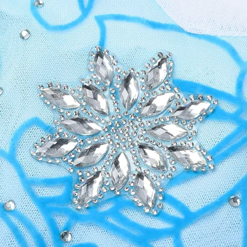 Vista 4 de Ohlover Vestido de princesa para niñas disfraz de reina para cosplay con accesorios