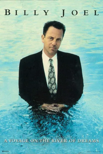 Vista 9 de Póster de pared Billy Joel Un viaje por el río de los sueños Arte de pared vintage Portada de álbum clásico Rock Retro Música de los 70 y 80