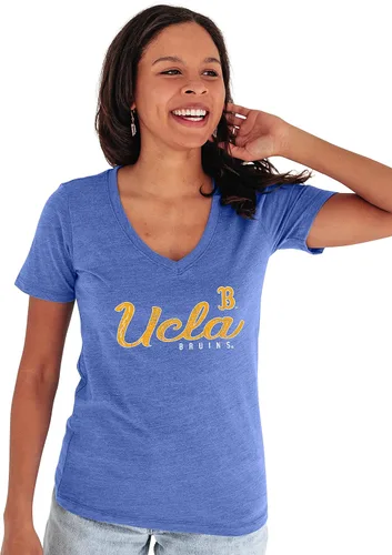 Vista 14 de Blue 84 NCAA - Camiseta de triple mezcla con cuello en V para mujer