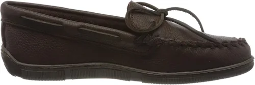 Vista 6 de Minnetonka Mocasines clásicos de piel de alce para hombre, Marrón