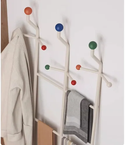 Vista 3 de Towel Rail Freestanding Bathroom Towel Storage Rack Household Wall Coat Rack Bathroom Floor-Standing Clothes Freestanding Storage Rack Towel Black