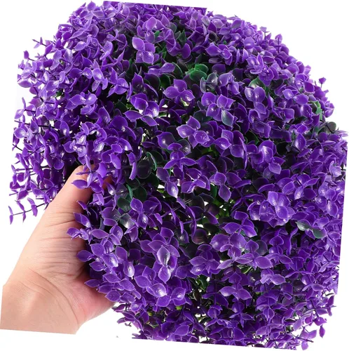Vista 6 de Ciieeo Bolas de hierba sintética de imitación de hoja de eucalipto para decoración del jardín del hogar