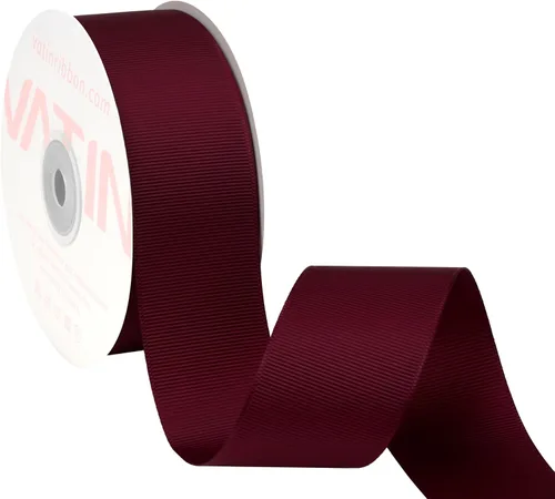 Vista 240 de VATIN Cinta de Grogrén Negra, 1-1/2" x 50 Yardas Continuas, Cinta de Grogrén de Poliéster Negra, Usar para Lazos de Bricolaje, Accesorios