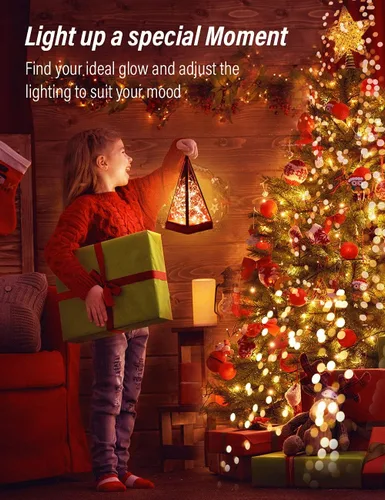 Vista 6 de Mikasol Guirnalda de luces de hadas, 4 paquetes de luces LED, funciona con pilas, alambre de cobre impermeable con control remoto, luces de hadas