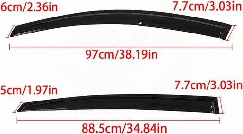 Vista 5 de GXYWADY Visera de ventana de sol, lluvia, humo, protector de ventilación, 4 piezas, repuesto para Kia Optima K5 2011 2012 2013 2014 2015