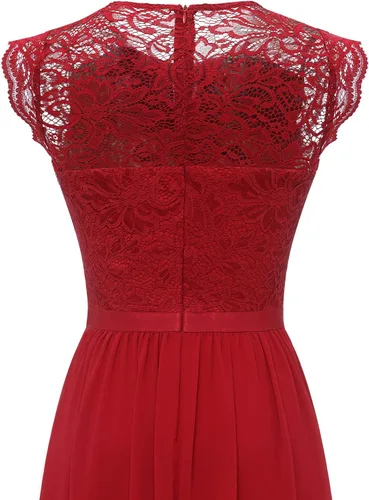 Vista 57 de Dressystar - Vestido de dama de honor, sin mangas, con cuello en V, para fiesta de boda