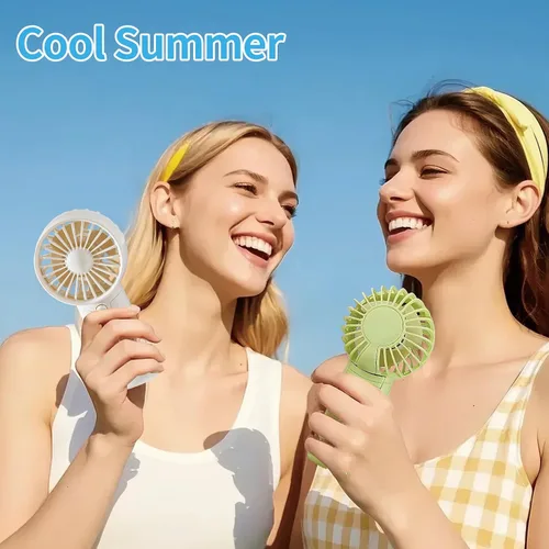 Vista 4 de Ventilador con pilas AAA, pequeños ventiladores portátiles alimentados por batería con 1 velocidades, ventilador personal silencioso de 5 pulgadas