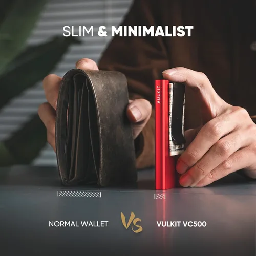 Vista 16 de VULKIT Cartera delgada minimalista para tarjetas VC500 VC500C, Rosado, Minimalista