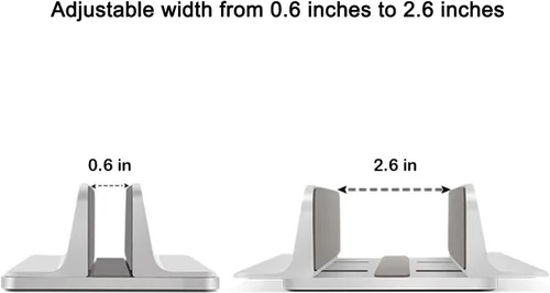 Vista 5 de Soporte para computadora portátil, cuna para portátiles, base ajustable, soporte para MacBook Dell Hp Surface iPad - Plata