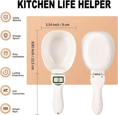 Vista 7 de Nueva Cuchara Medidora Digital 2025, Cuchara Medidora de Alimentos Digital - Cuchara Medidora Electrónica de Cocina para Cocinar y Hornear - Cuchara
