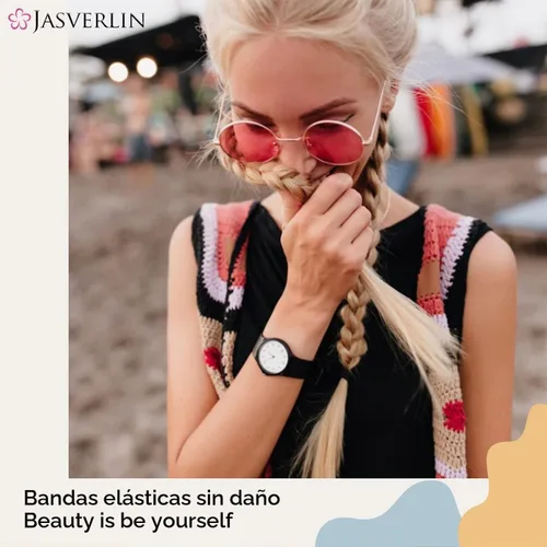 Vista 7 de JASVERLIN Mini bandas de goma negras, bandas elásticas para el cabello 2000 Negro
