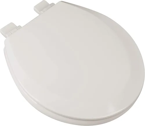 Vista 9 de 1Q1R7-00 Asiento de inodoro de madera moldeada de alta calidad con cierre lento con bisagra Vari-Adjust Release 'N' Clean Lok-Down y accesorios
