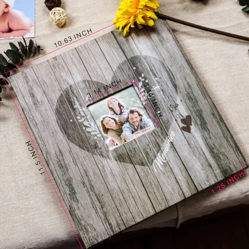 Vista 2 de Álbum de fotos autoadhesivo de página de Holoary con bolígrafo metálico para 3 x 5, 4 x 6, 5 x 7, 6 x 8, 8 x 10, álbum de bricolaje hecho a mano