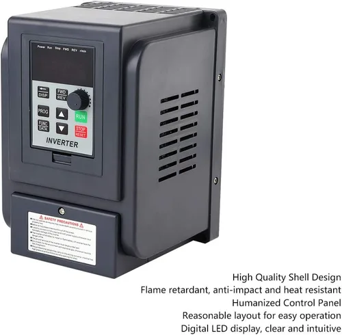 Vista 5 de ViaGasaFamido VFD Inversor Variable Frecuencia Drive 1 Fase 220V Entrada 3 Fase 380V Salida AT4-1500X 400Hz 8A Controlador de velocidad del motor
