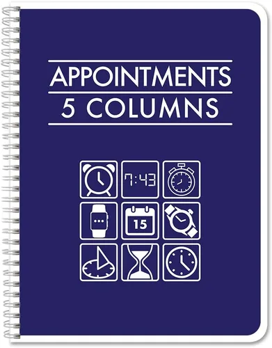 Vista 7 de BookFactory Libro de citas de 2 columnas/cuaderno de seguimiento de citas (formato de libro de dos columnas) – 100 páginas, 8.5 x 11 pulgadas