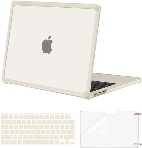 Vista 18 de MOSISO - Funda compatible con MacBook Air de 13 pulgadas M5 2026 M4 M3 M2 2025-2022 A3449 A3240 A3113 A2681, Kit 3 en 1 resistente a las grietas