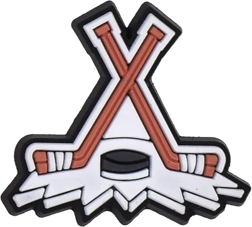 Vista 5 de Travel Outdoor Adventure Charm Ice Hockey Sports Shoe Charms Soccer Clog Pins Cute Cartoon PVC Charms Decoration Boys Football Baseball Accessories