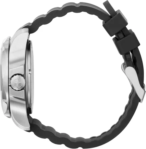 Vista 5 de Victorinox INOX - Reloj analógico de cuarzo con esfera gris y correa de goma negra Negro