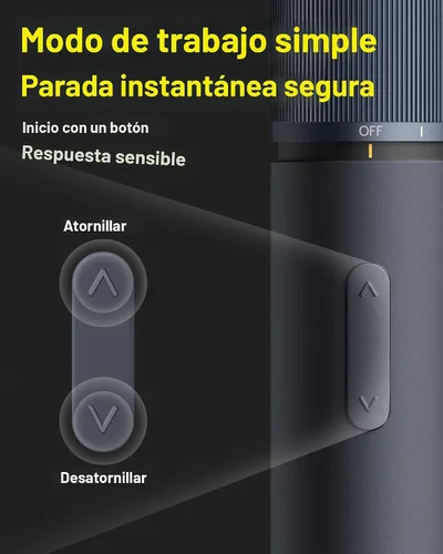 Vista 4 de HOTO Destornillador eléctrico recargable, juego de destornilladores inalámbricos de 3.6 V USB-C, brocas hexagonales de 1/4 pulgadas, 3 ajustes