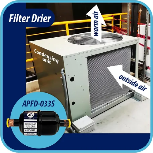 Vista 7 de Appli Parts APFD-033S 3/8 in Liquid Line Refrigerante AC Filtro Secador HVAC Refrigeración 033S ODF Sudor Soldadura conexión universal
