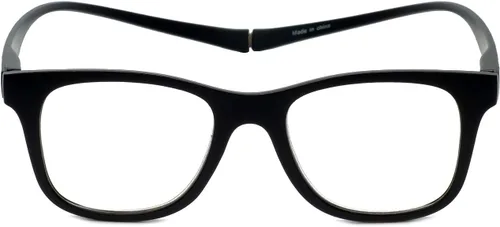 Vista 2 de Magz Chelsea - Lentes de lectura magnéticos cuadrados clásicos para hombres y mujeres, lectores de puente magnético frontal a presión Lentes