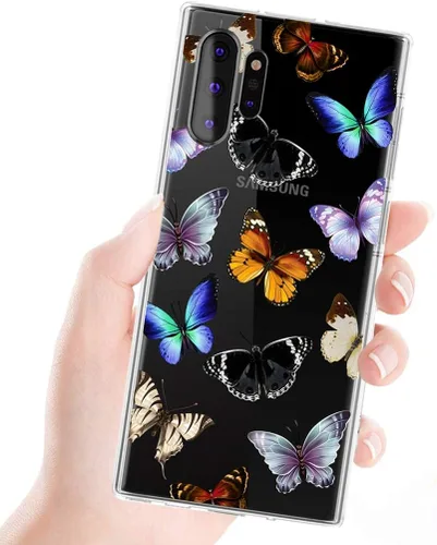 Vista 6 de Funda de teléfono para Galaxy Note 10 Plus 5G, para Samsung Note10+ para niñas, funda protectora transparente de TPU suave transparente para Samsung