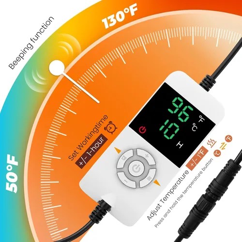 Vista 2 de Caja a prueba de pan con calentador, prueba de masa de temperatura constante de 50-130 ℉, calefacción de 3 lados y temporizador de 24 horas, caja